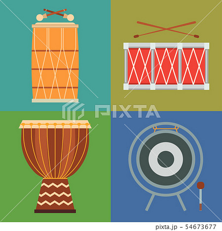 Musical drum wood rhythm music instrument series percussion musician performance illustration 54673677