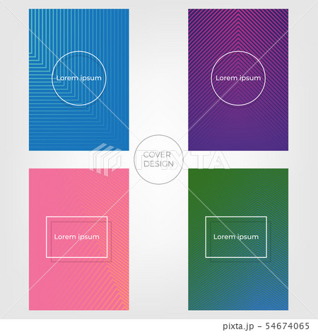 Abstract Minimal Cover Design. Colorful Halftone 54674065