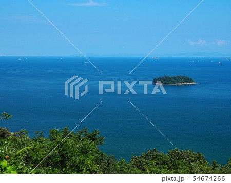 万葉岬から見る夏の播磨灘の眺望 54674266