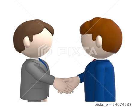 握手するビジネスマンのイラスト素材
