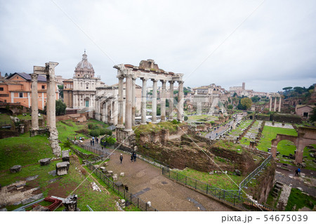 Imperial forums view, Rome, Italy. Roma landscape 54675039