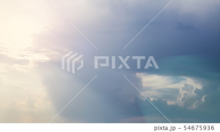 Blue sky clouds background. Beautiful landscape 54675936