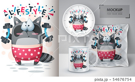 Raccoon sport - mockup for your idea Raccoon sport - mockup for your idea 54676754