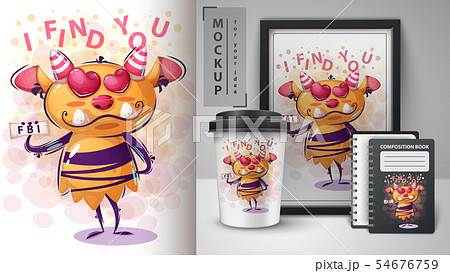 Cartoon character monster - mockup for your idea Cartoon character monster - mockup for your idea 54676759
