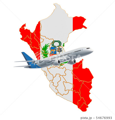 Flights to Peru, travel concept. 3D rendering 54676993