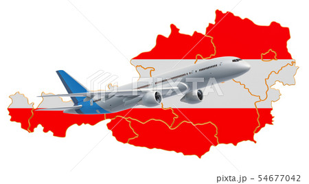 Flights to Austria, travel concept. 3D rendering 54677042