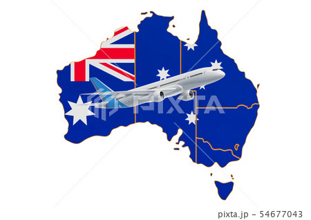 Flights to Australia, travel concept. 3D rendering 54677043
