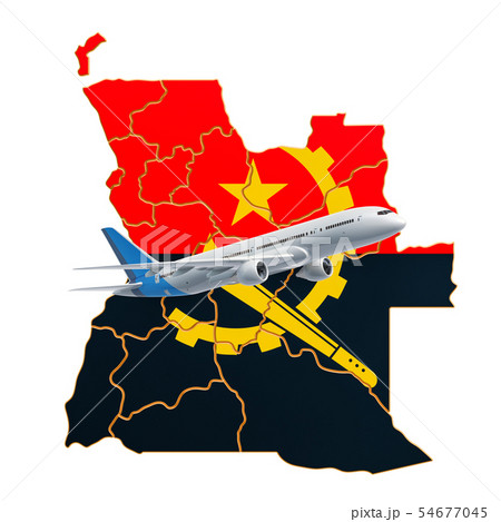 Flights to Angola, travel concept. 3D rendering 54677045