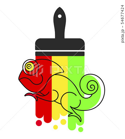 Chameleon Icon Cartoon Illustration Of Walkingのイラスト素材