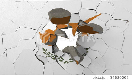 Crushing concrete wall with flag of Cyprus. Cypriot crisis conceptual 3D rendering Crushing concrete wall with flag of Cyprus. Cypriot crisis conceptual 3D rendering 54680002