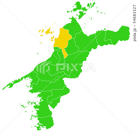 愛媛県と松山市地図 54683327