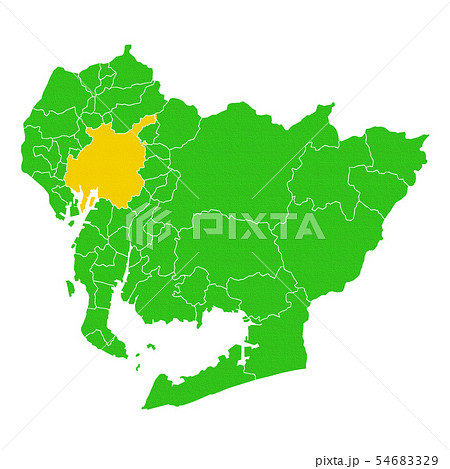 愛知県と名古屋市地図 愛知県と名古屋市地図 54683329