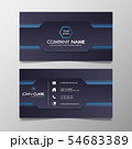Business card modern blue and Black template 54683389