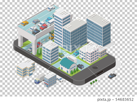 アイソメ図のイラスト素材