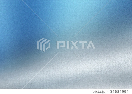 Brushed blue white metal wall, abstract texture 54684994