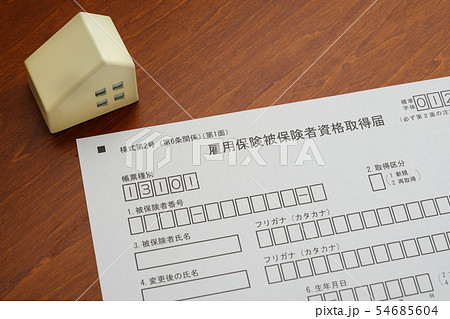 雇用保険被保険者資格取得届　失業　給付　再就職 54685604