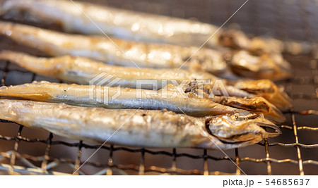 子持ちシシャモ(カペリン)・BBQ・bbq・炭火焼・網焼・備長炭・七輪・キャンプ・食事・食べ物・炭 子持ちシシャモ(カペリン)・BBQ・bbq・炭火焼・網焼・備長炭・七輪・キャンプ・食事・食べ物・炭 54685637