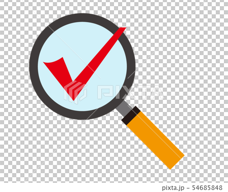 Magnifying Glass Magnifier Loupe Check Check Mark Stock Illustration