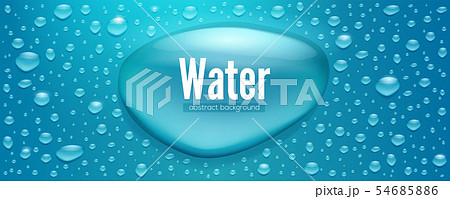 Realistic water drops. Template for water 54685886