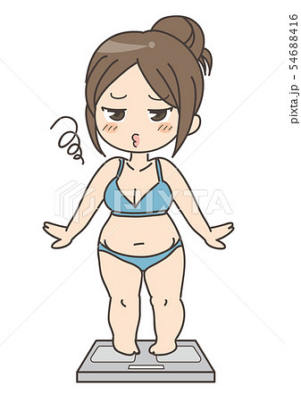 ダイエット女性・体重お悩み 54688416