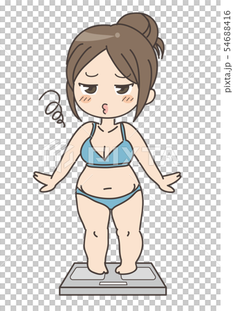 ダイエット女性・体重お悩み 54688416