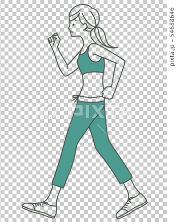 Woman-walking-cat back-2 colors 54688646
