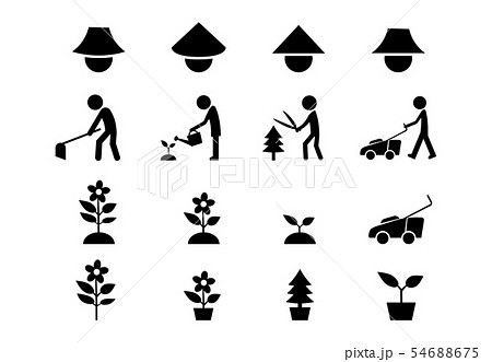 Set of icon for Gardener and famer, vector art 54688675