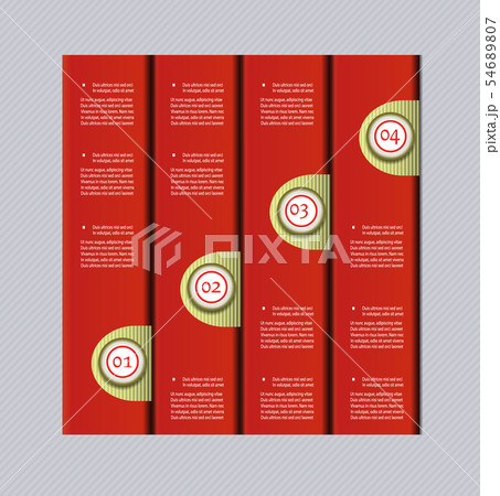 Paper numbered banners. Vector design template. Paper numbered banners. Vector design template. 54689807
