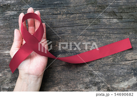 Burgundy ribbon awareness multiple myeloma cancer 54690682