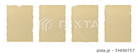 Old vintage textured ripped paper isolated on 54690757