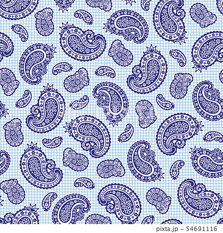 可愛いペイズリー柄のイラスト素材