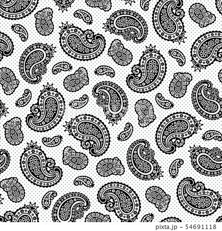 可愛いペイズリー柄のイラスト素材