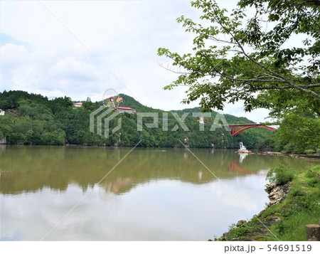 岐阜県 恵那峡(恵那峡大橋と恵那峡ワンダーランド) 岐阜県 恵那峡(恵那峡大橋と恵那峡ワンダーランド) 54691519