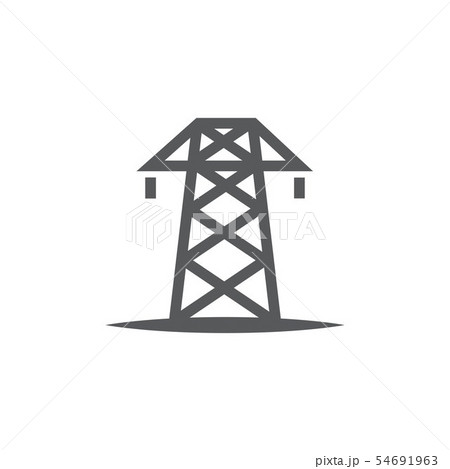 Electric tower vector icon on white background Electric tower vector icon on white background 54691963