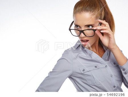 business woman in glasses 54692196