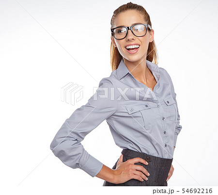 business woman in glasses 54692216
