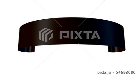 Curled ribbon. 3d Vector illustration. No Curled ribbon. 3d Vector illustration. No 54693080