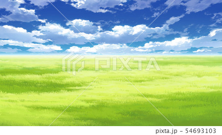 青空と雲と草原05_11 54693103