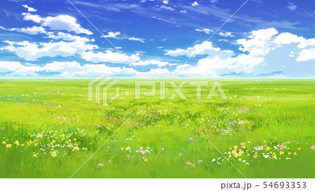 青空と雲と草原02_07 青空と雲と草原02_07 54693353