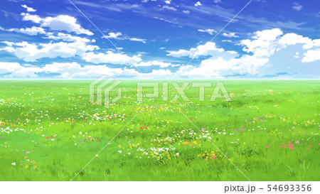 青空と雲と草原02_04 青空と雲と草原02_04 54693356