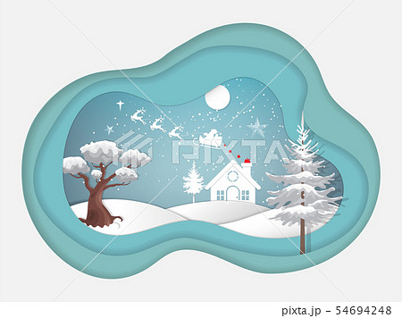 Merry Christmas and Happy New Year.Vector 54694248