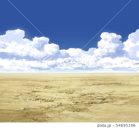 青空と雲と荒野05 06のイラスト素材