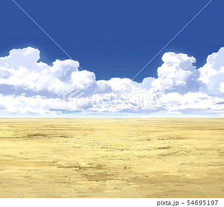 青空と雲と荒野05 03のイラスト素材