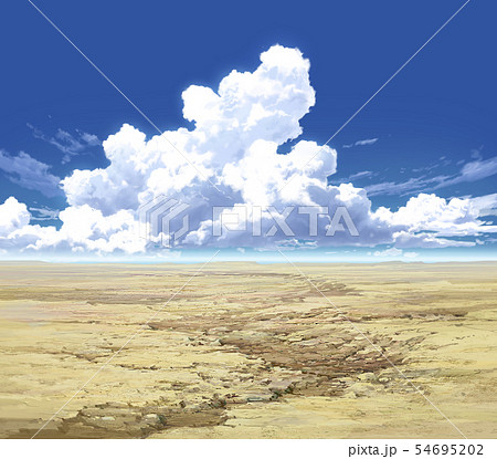 青空と雲と荒野04 09のイラスト素材 青空と雲と荒野04 09のイラスト素材