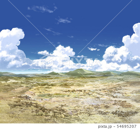 青空と雲と荒野03 15のイラスト素材