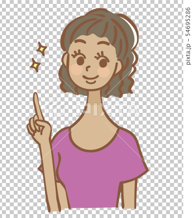 Illustration of a black woman giving advice 54695286