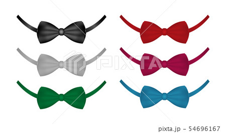 Vector set of different bow ties on white backdrop Vector set of different bow ties on white backdrop 54696167