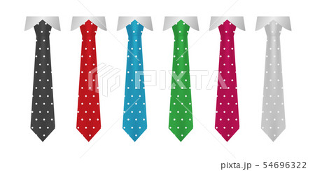 Vector set of different ties isolated on white 54696322