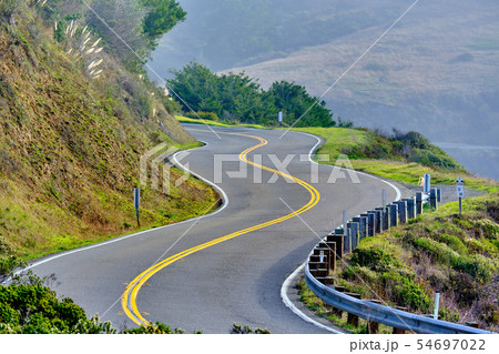 Highway 1 on the pacific coast, California, USA. 54697022