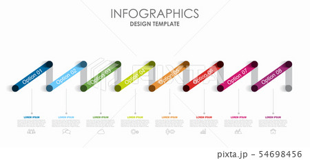 Infographic design template with place for your data. Vector illustration. 54698456